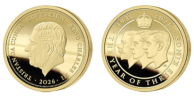 The 2026 Year of Three Kings Gold Sovereign