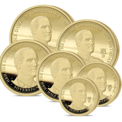 The 2022 Prince William 40th Birthday Gold Definitive Sovereign Proof Set