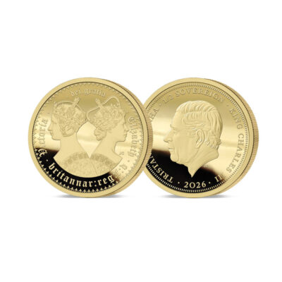 The 2026 Queen Victoria and Queen Elizabeth II 24 ct Gold Half Sovereign