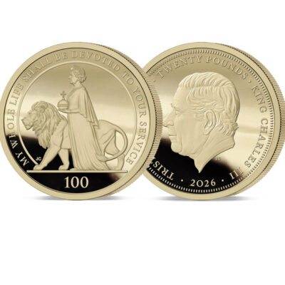 The 2026 Queen Elizabeth II and the Lion Platinum-Gold £20 Sovereign